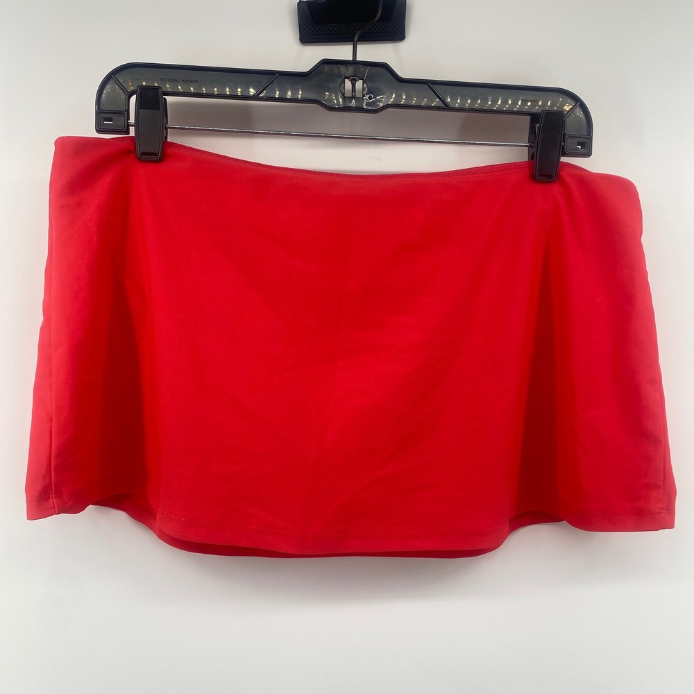 Island Waves Skirtini Women 12 Red Coral Swim Bottom Skirt U750041 NWT